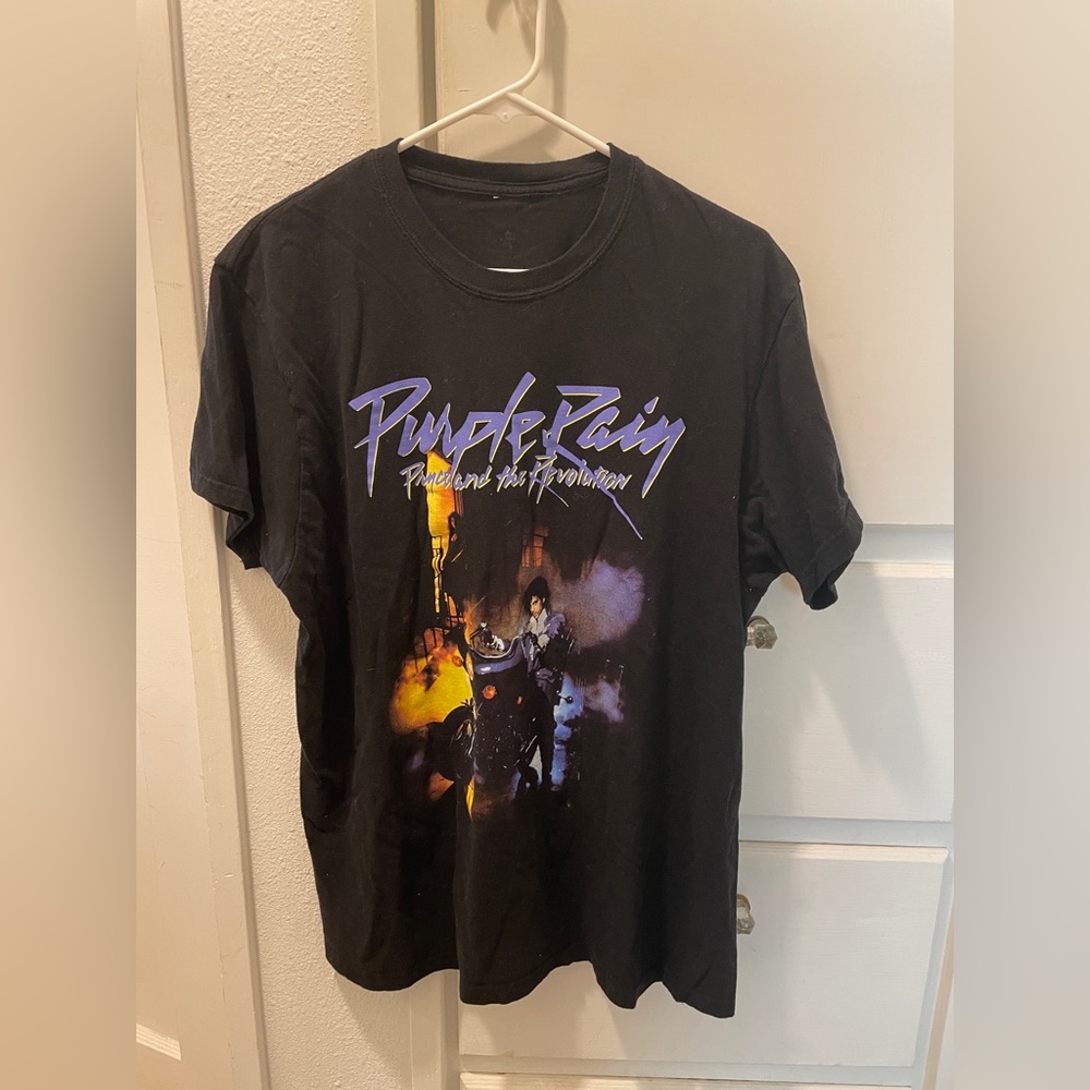 Prince “Purple Rain” Graphic Band Tee - Black Vintage-Style Shirt (XL)